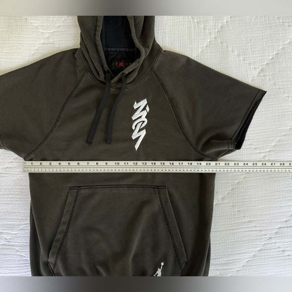Jordan Zion Sleeveless Hoodie Dri-FIT Black/Olive Men’s S - Picture 12 of 12